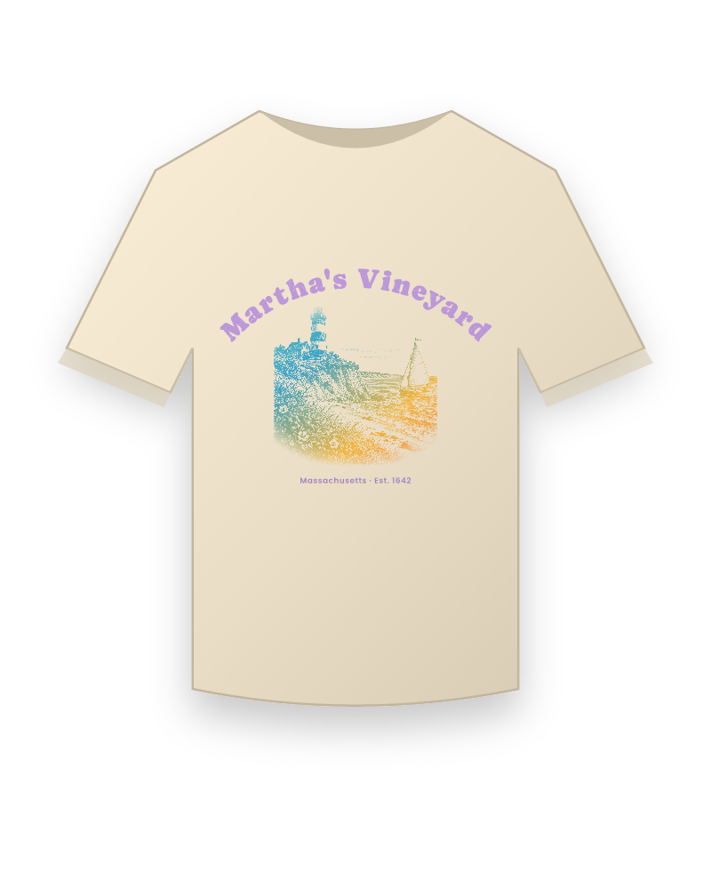 Martha's Vineyard Aquinnah Lighthouse Organic Cotton Tee