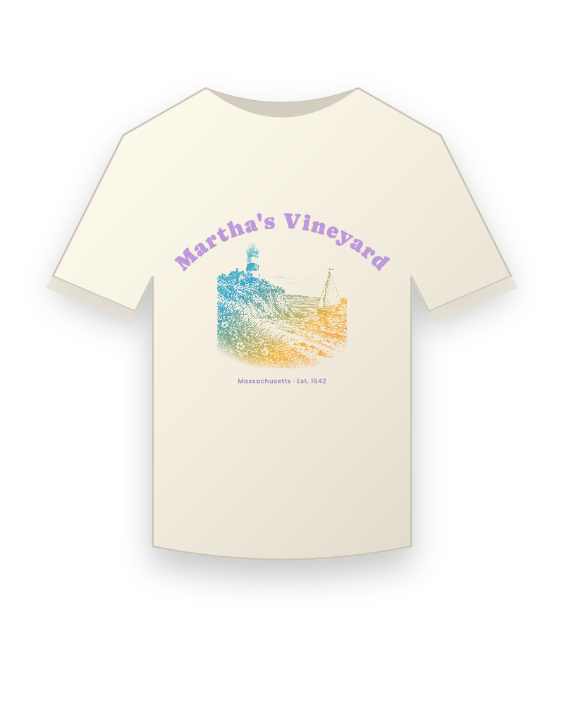 Martha's Vineyard Aquinnah Lighthouse Vintage Wash Tee