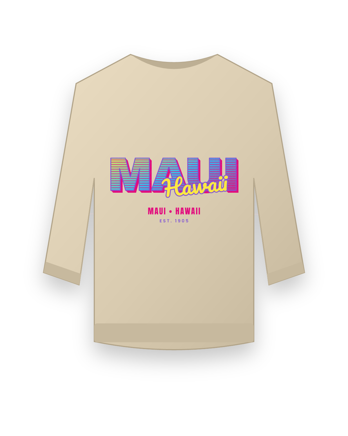 Maui Music TV Crewneck Sweatshirt in Sand