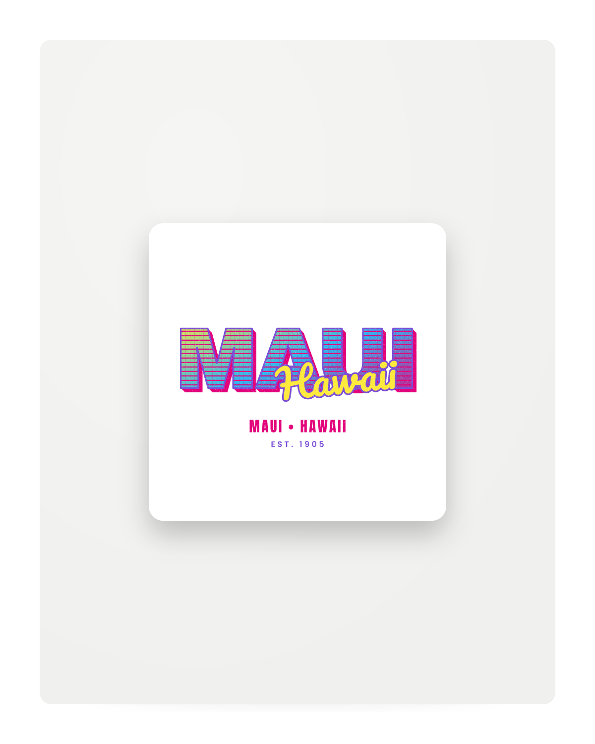 Maui Music TV Fridge Magnet in White