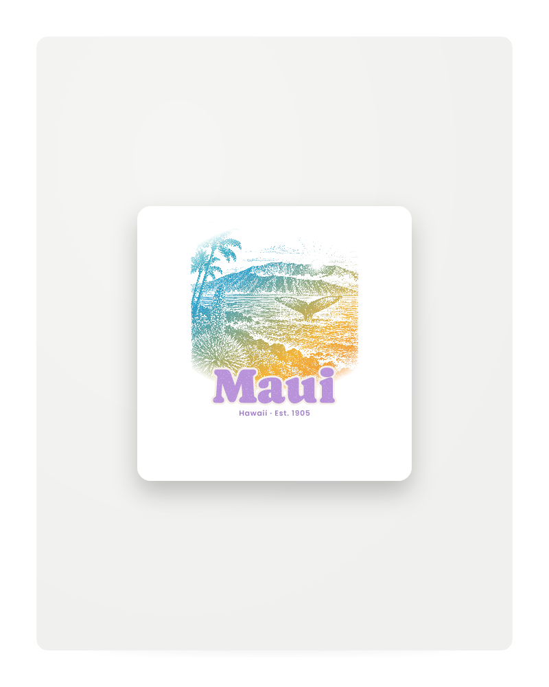 Maui Whale Fluke Fridge Magnet