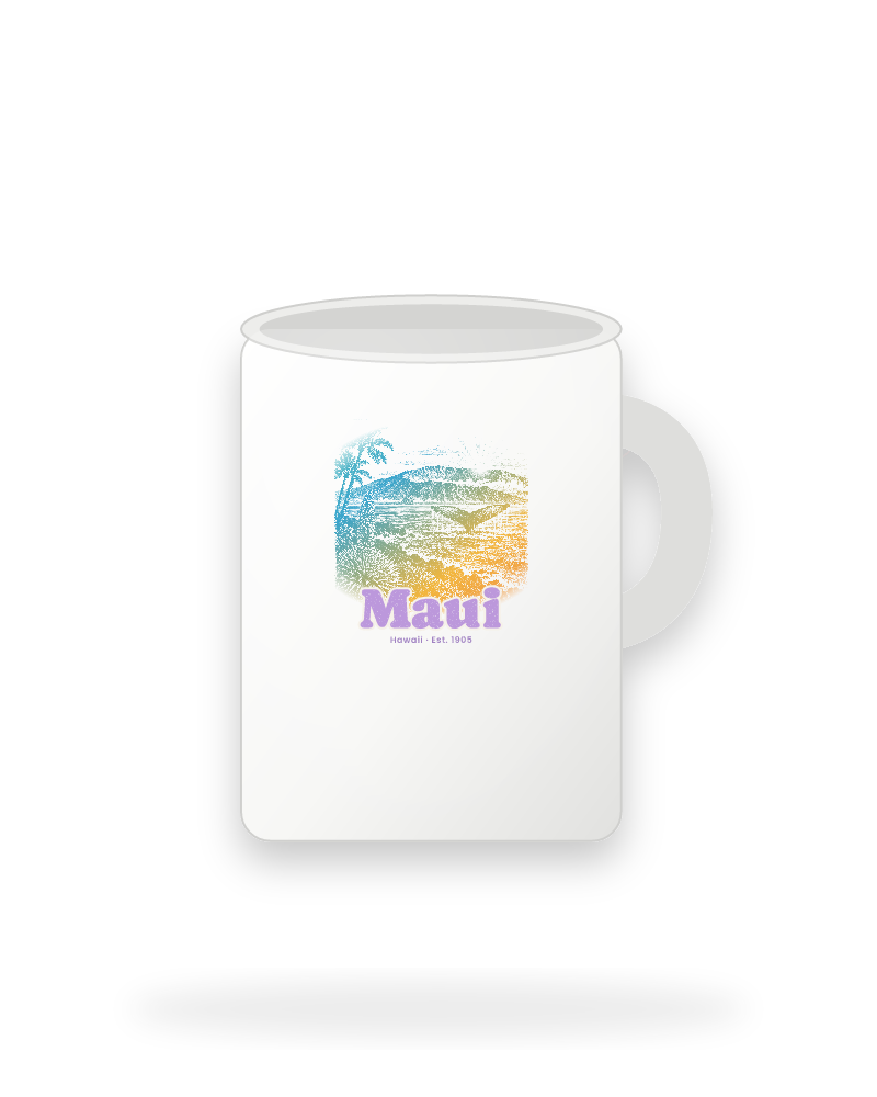 Maui Whale Fluke Ceramic Mug 15oz