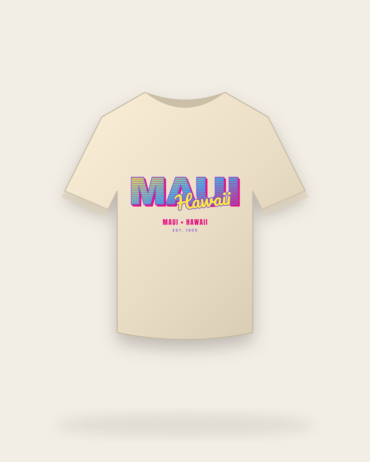 Maui Music TV Organic Cotton Tee in Natural