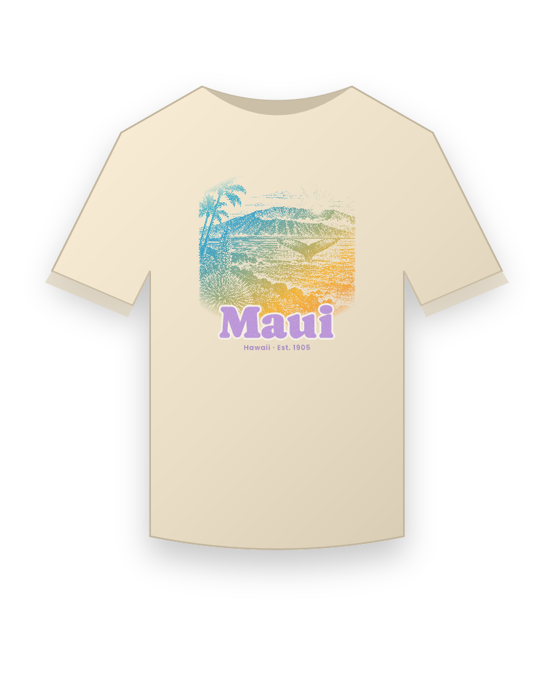 Maui Whale Fluke Organic Cotton Tee