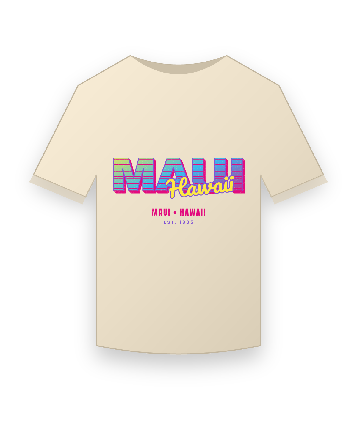 Maui Music TV Classic Tee in Natural