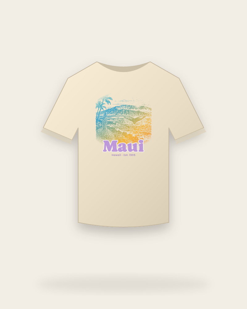 Maui Whale Fluke Classic Tee