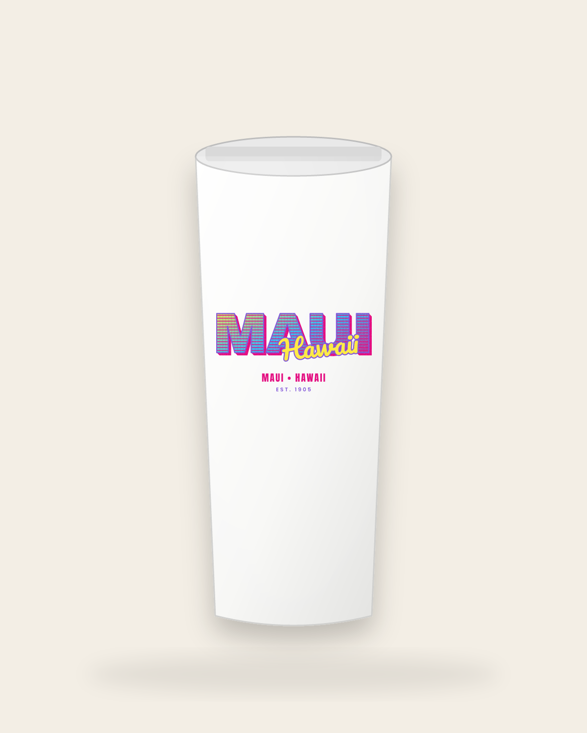 Maui Music TV Insulated Tumbler 20oz in White
