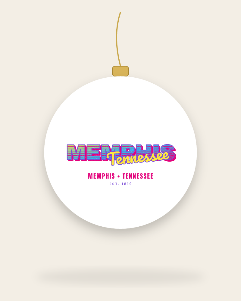 Memphis Music TV Ceramic Ornament