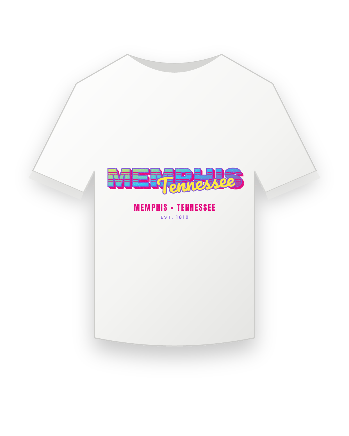Memphis Music TV Youth Tee in White
