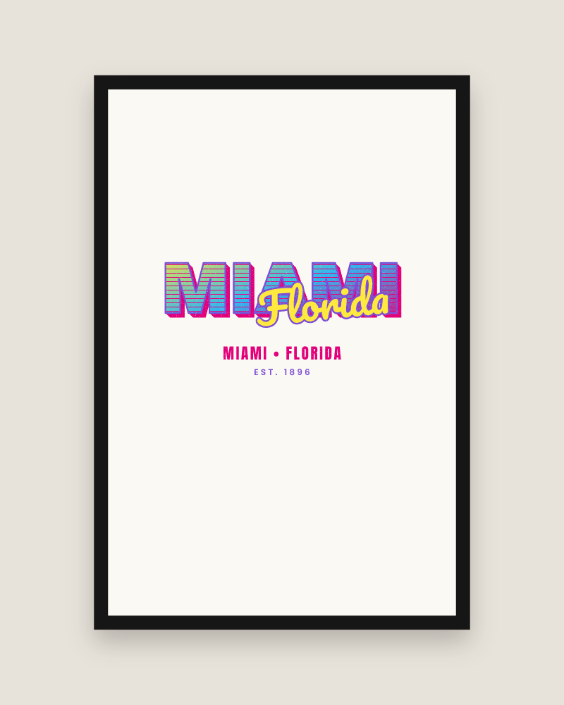 Miami Music TV Matte Poster