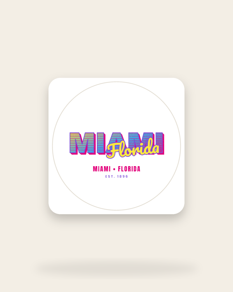 Miami Music TV Kiss-Cut Sticker