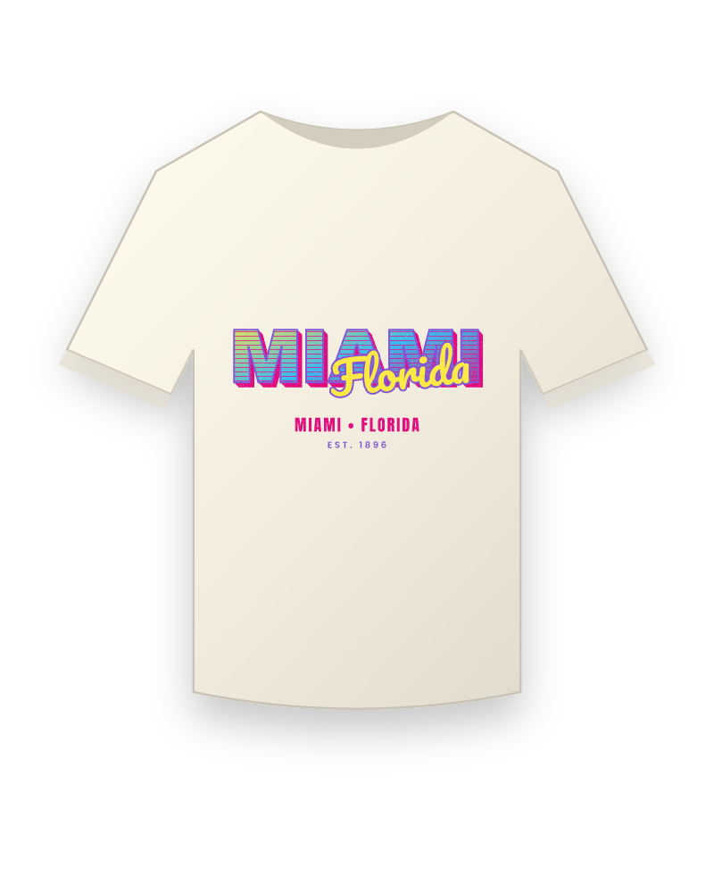 Miami Music TV Vintage Wash Tee