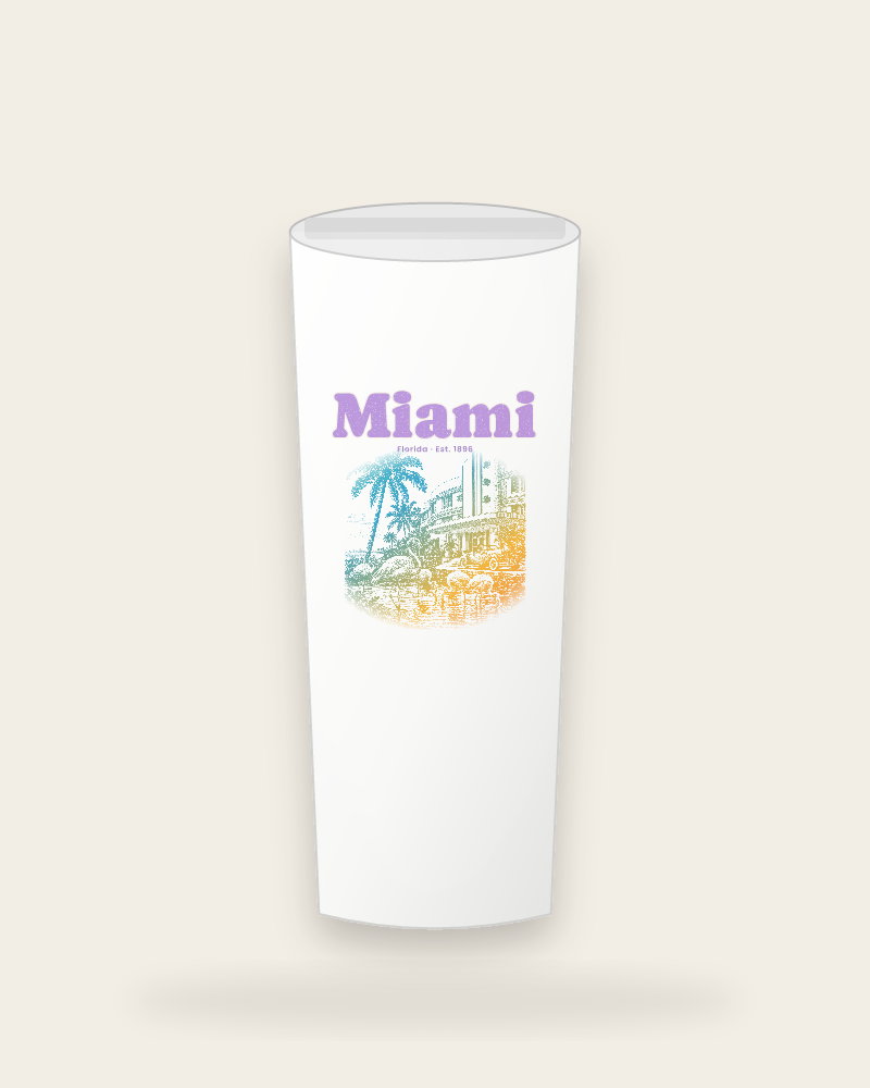 Miami Art Deco Flamingos Insulated Tumbler 20oz
