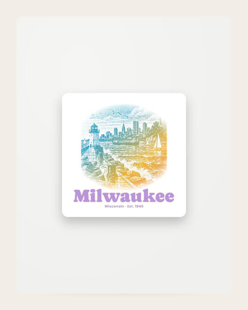 Milwaukee Breakwater Light Fridge Magnet