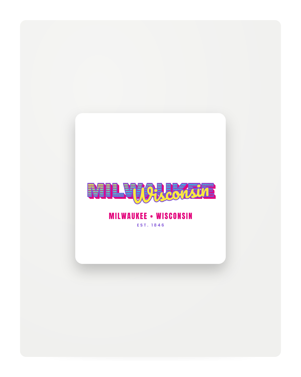 Milwaukee Music TV Fridge Magnet in White