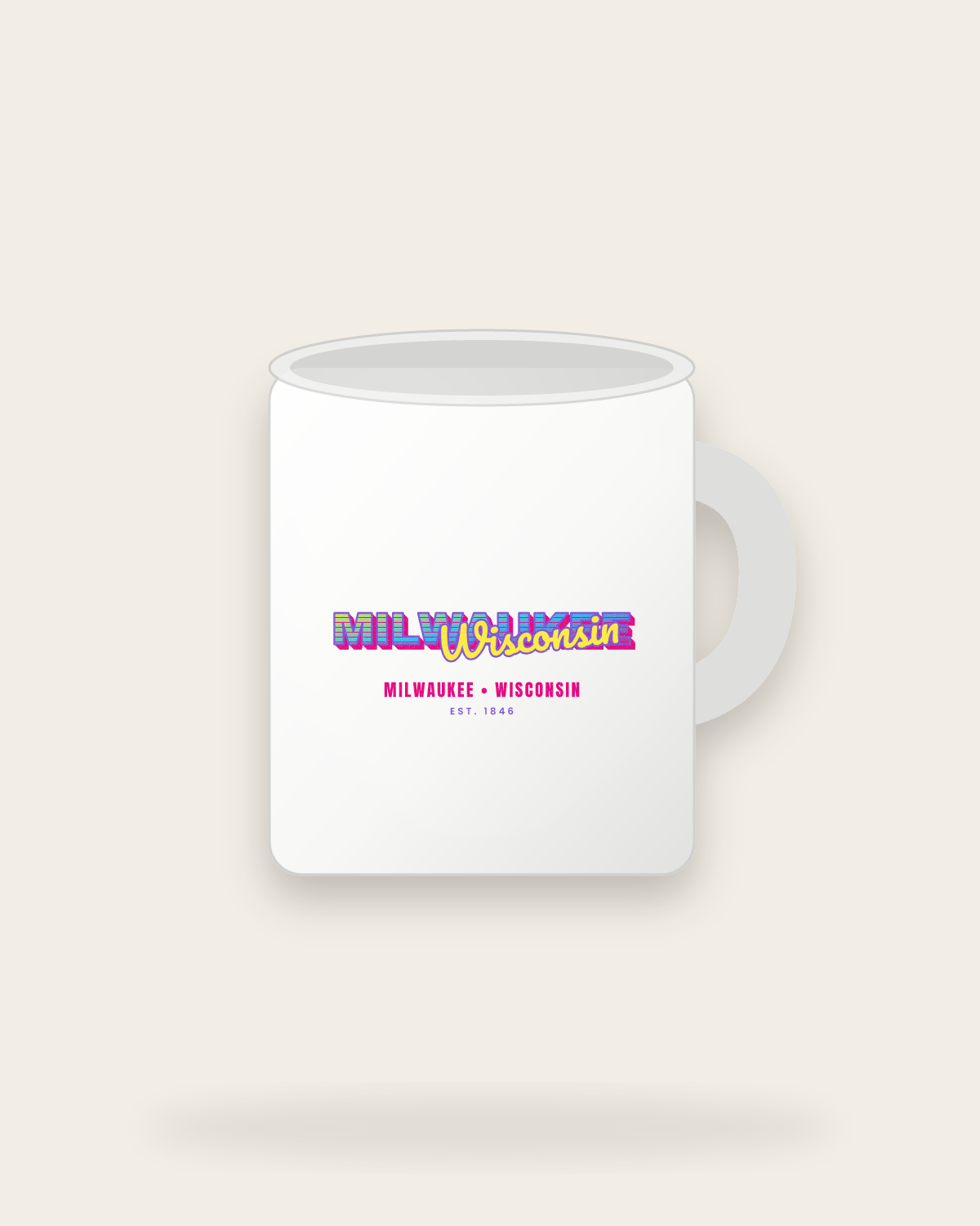Milwaukee Music TV Ceramic Mug 11oz in White