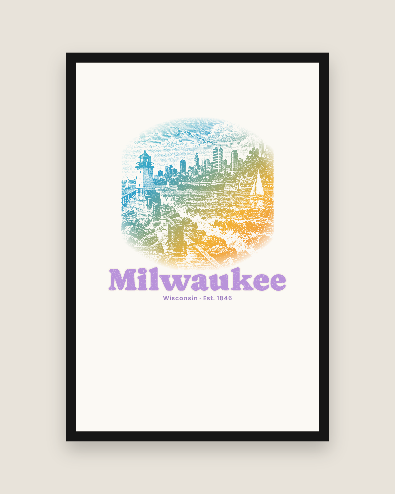 Milwaukee Breakwater Light Matte Poster