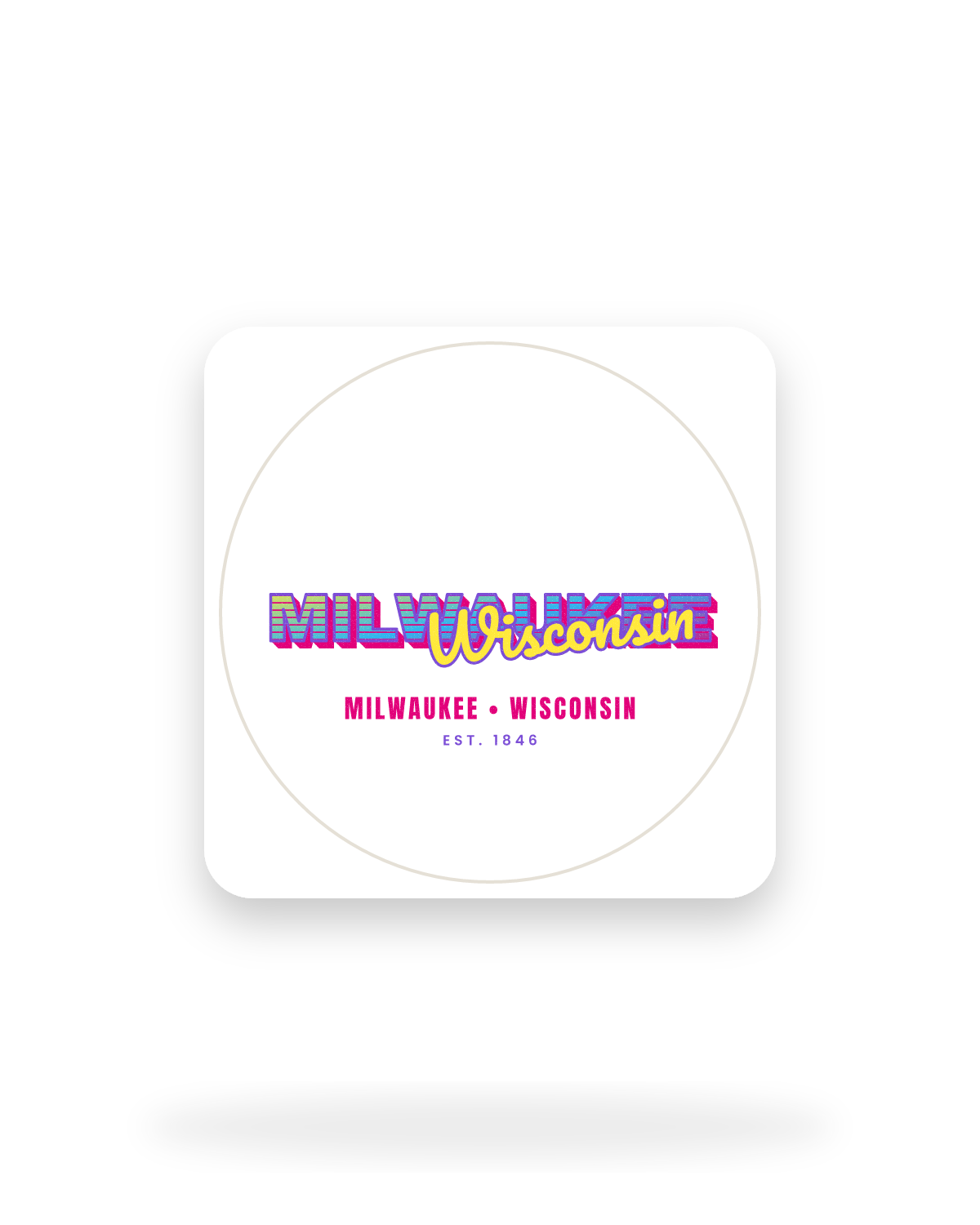 Milwaukee Music TV Kiss-Cut Sticker in White