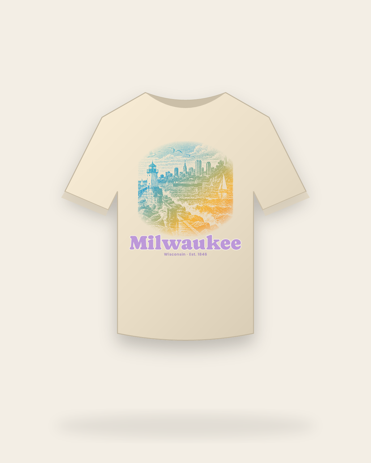 Milwaukee Breakwater Light Organic Cotton Tee in Natural