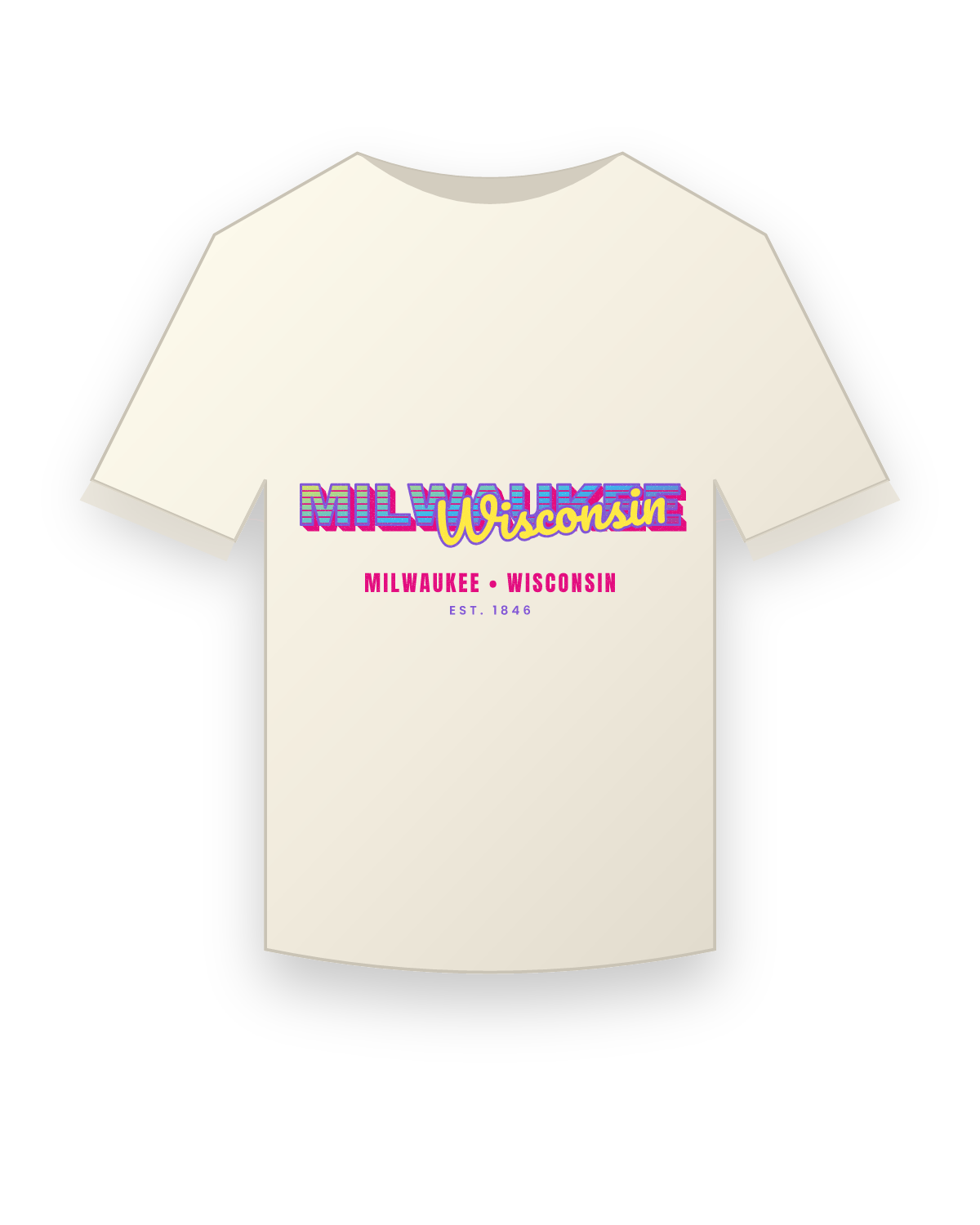 Milwaukee Music TV Vintage Wash Tee in Ivory