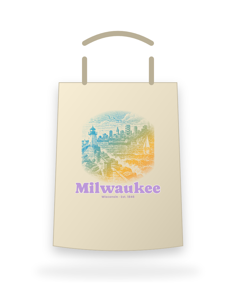 Milwaukee Breakwater Light Canvas Tote