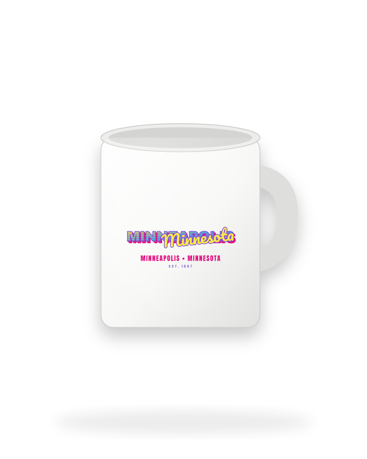 Minneapolis Music TV Ceramic Mug 11oz in White