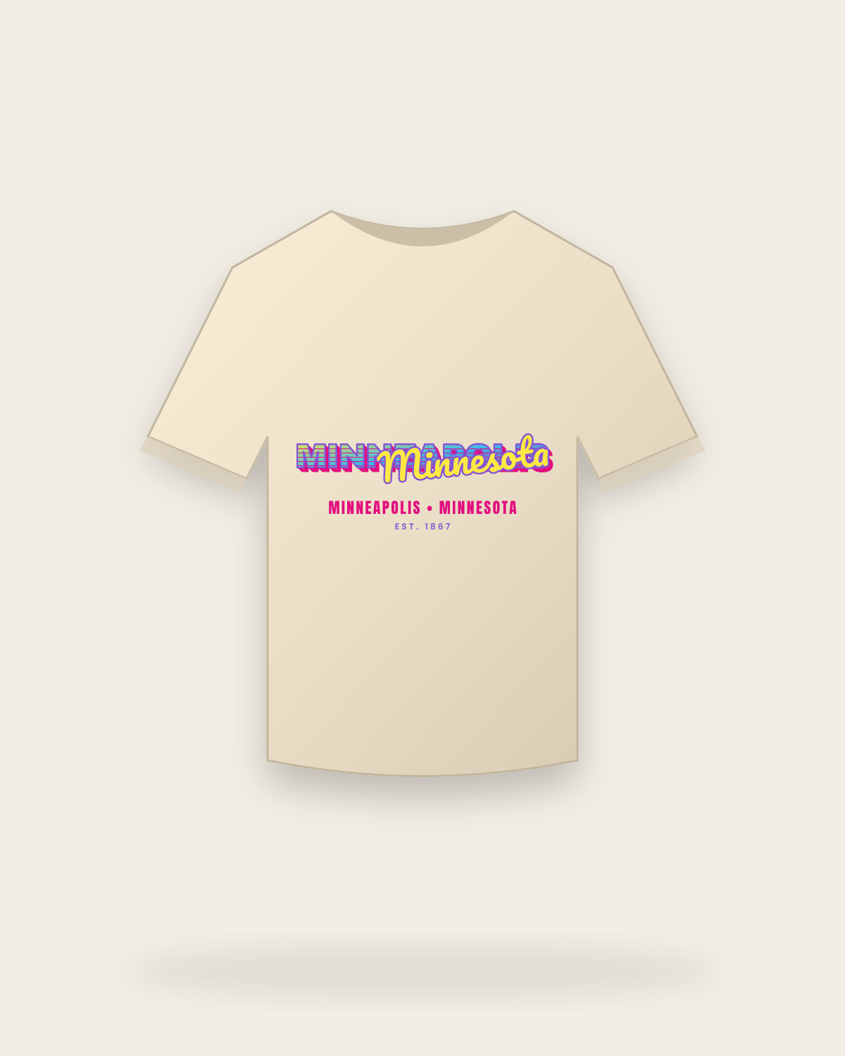 Minneapolis Music TV Organic Cotton Tee in Natural