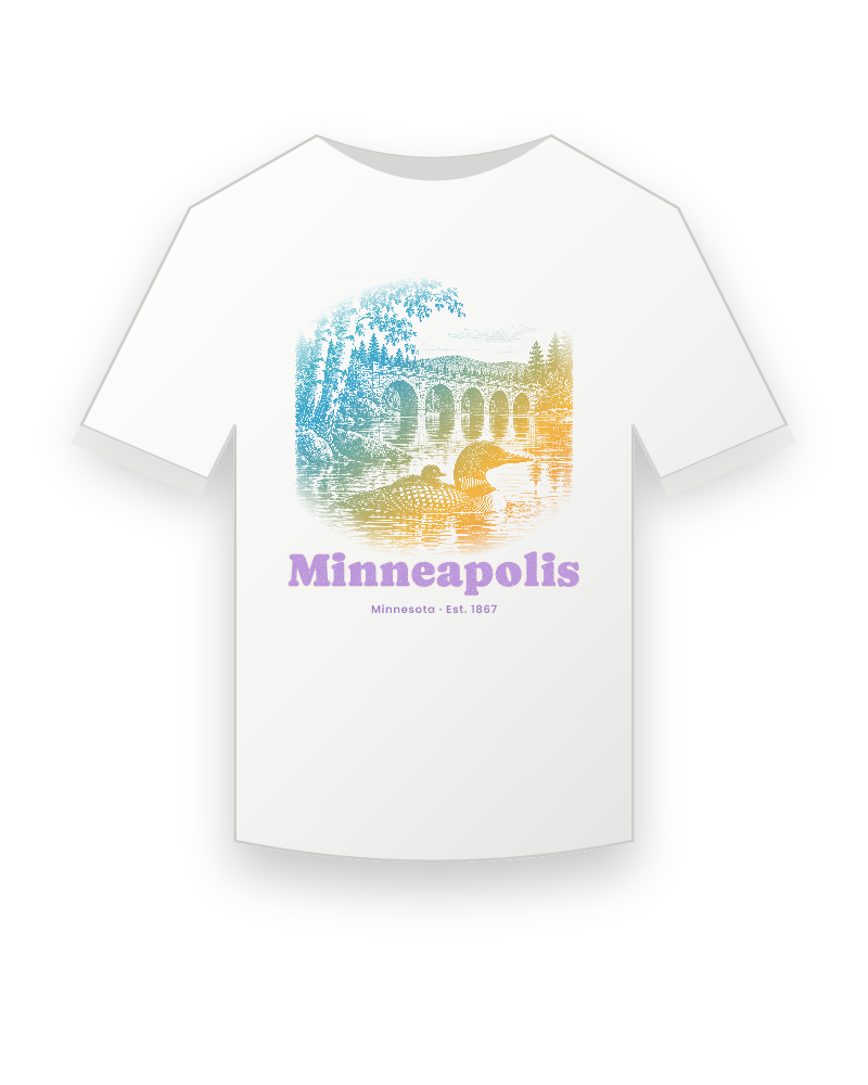 Minneapolis Loon & Stone Arch Youth Tee