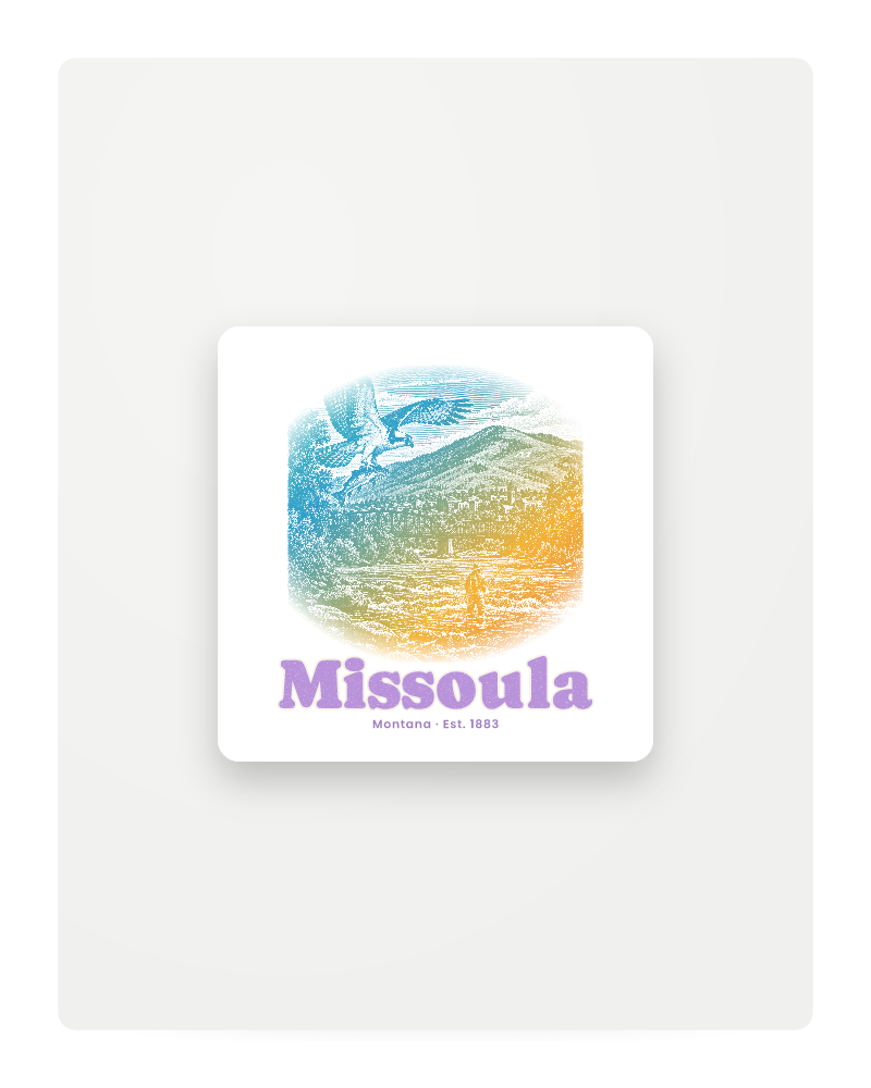 Missoula Osprey & Trout Fridge Magnet