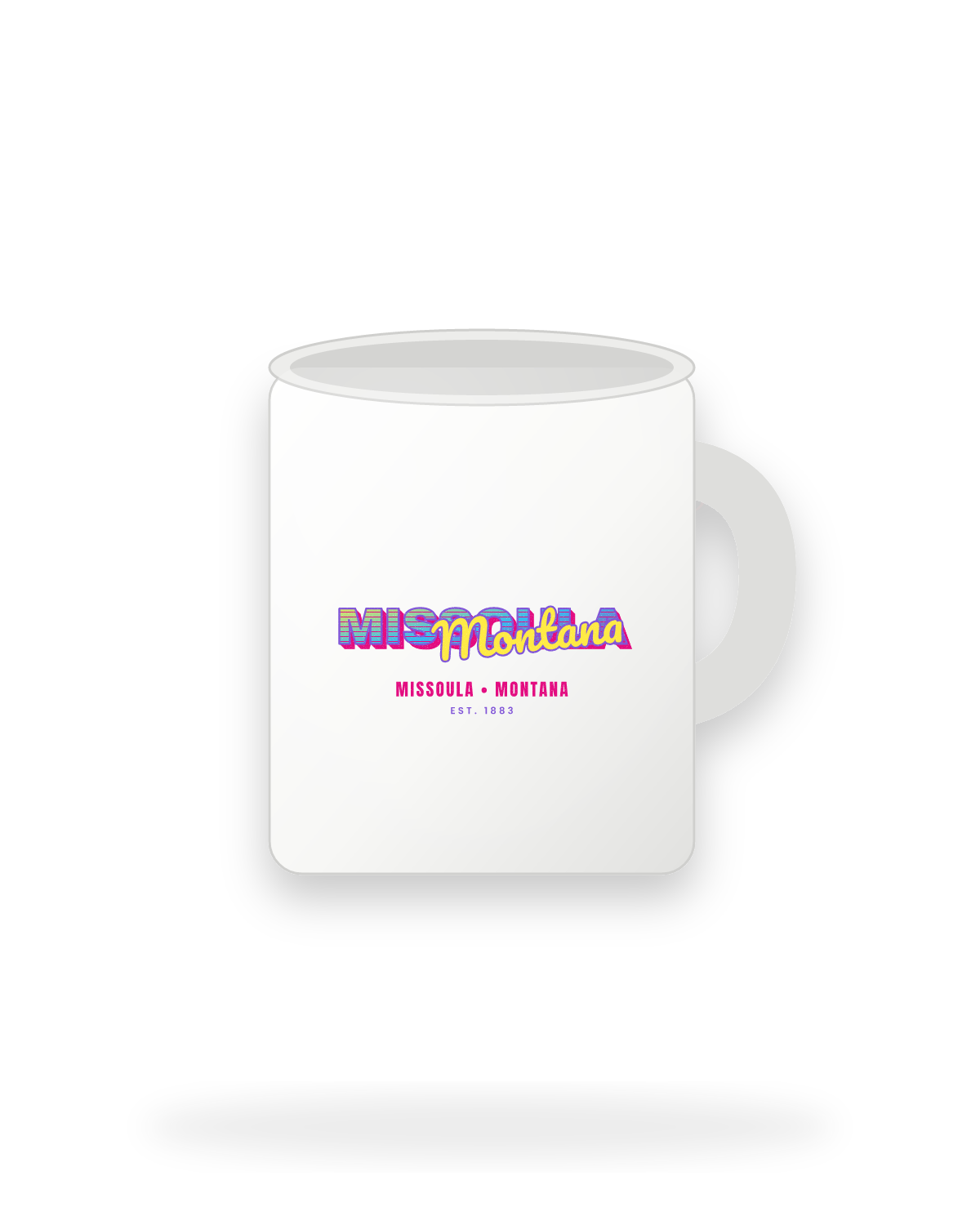 Missoula Music TV Ceramic Mug 11oz in White