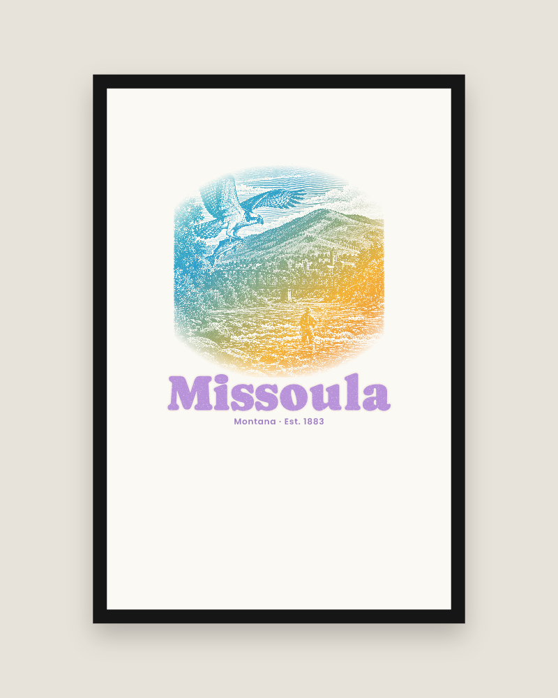 Missoula Osprey & Trout Matte Poster