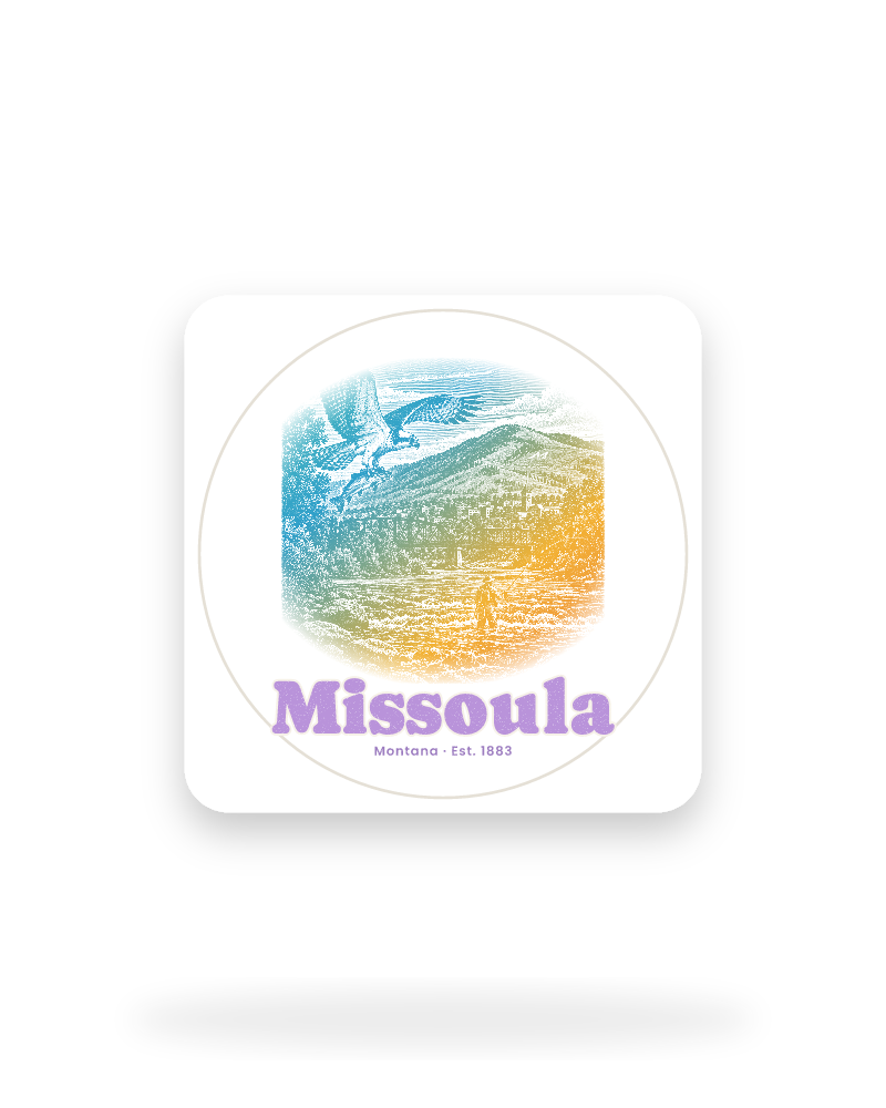 Missoula Osprey & Trout Kiss-Cut Sticker