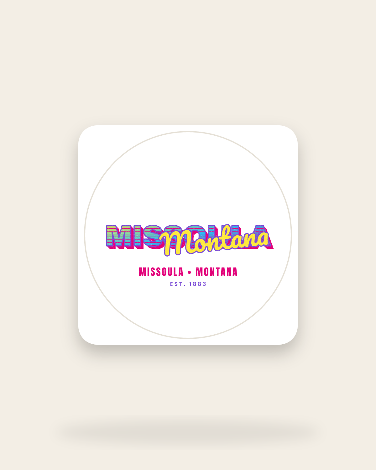 Missoula Music TV Kiss-Cut Sticker in White