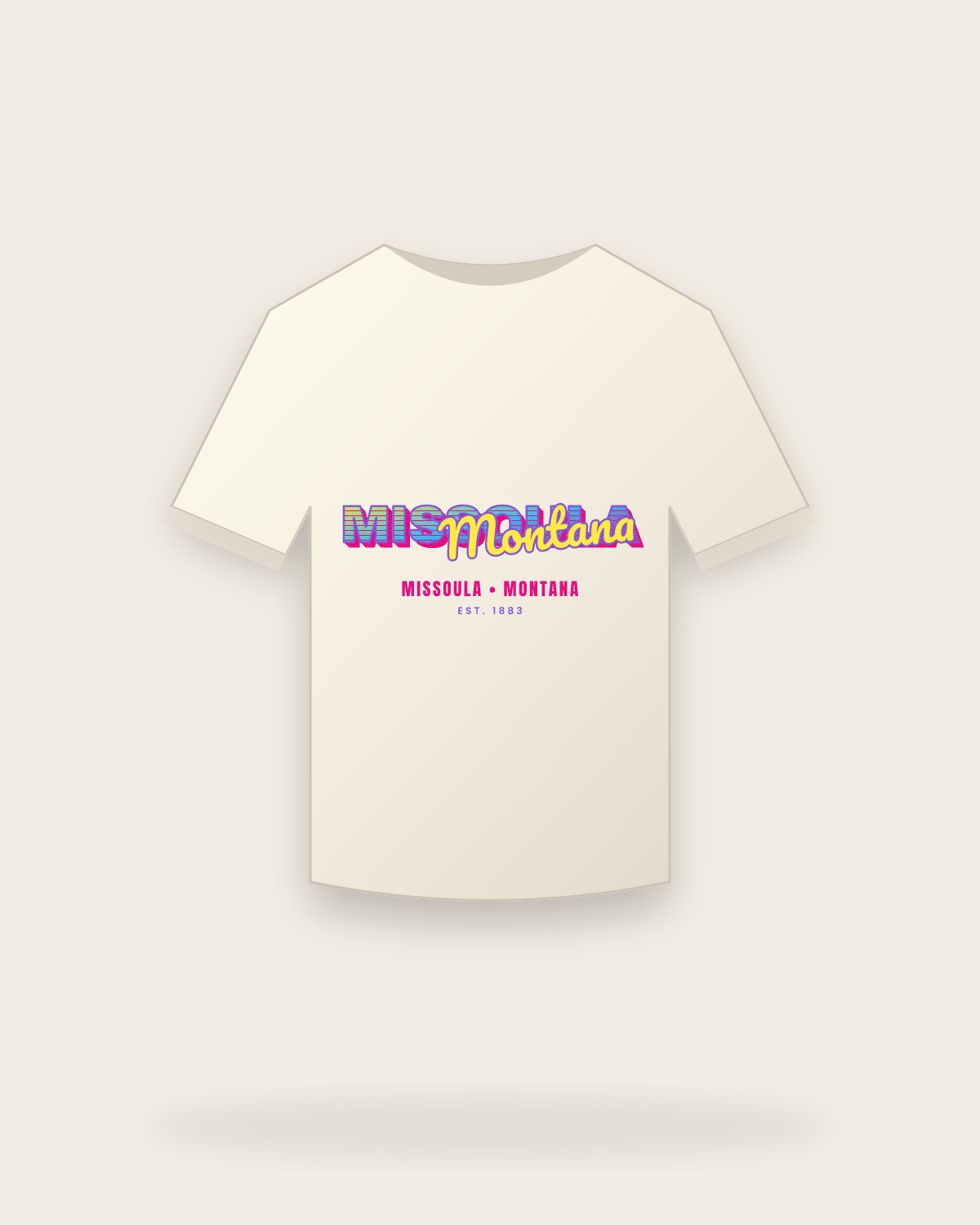 Missoula Music TV Vintage Wash Tee in Ivory