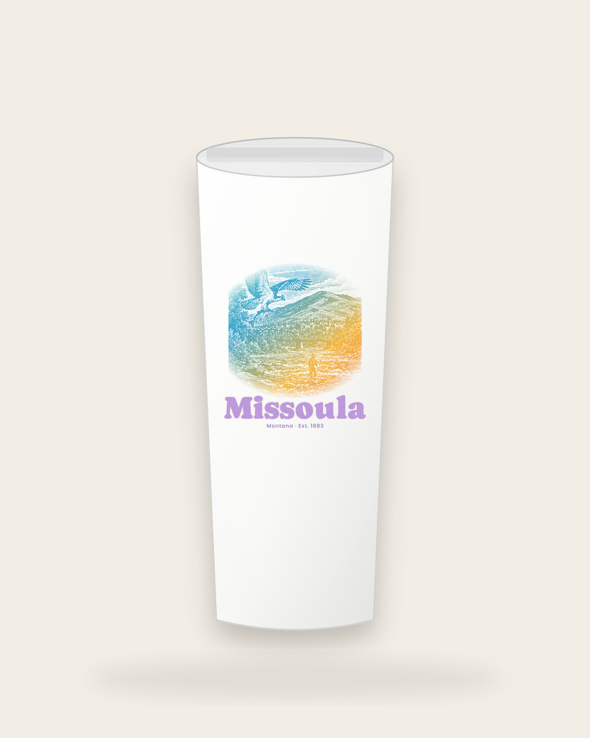 Missoula Osprey & Trout Insulated Tumbler 20oz in White