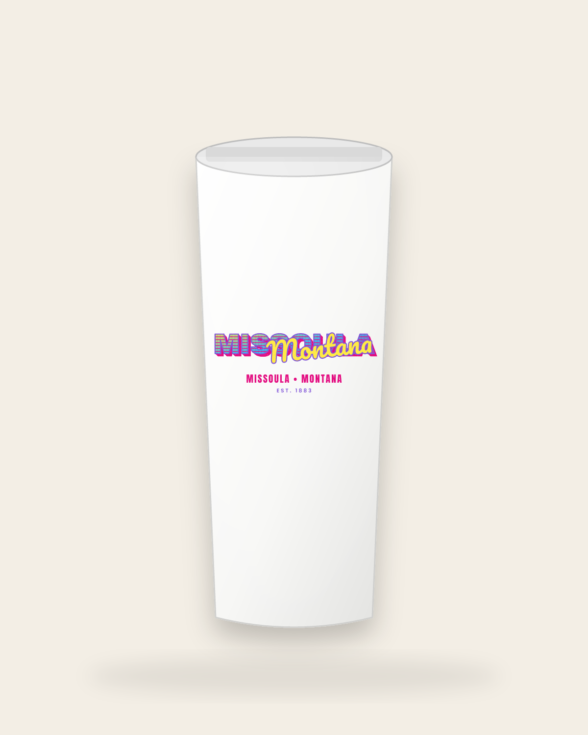 Missoula Music TV Insulated Tumbler 20oz in White