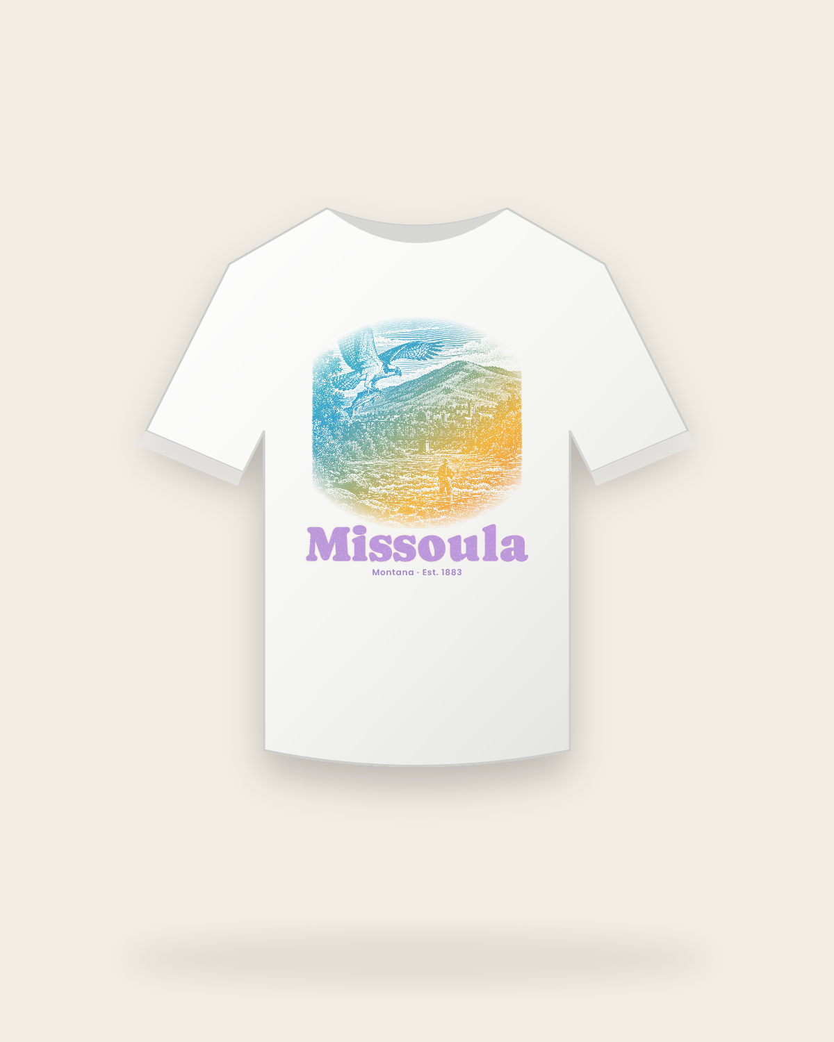 Missoula Osprey & Trout Youth Tee in White