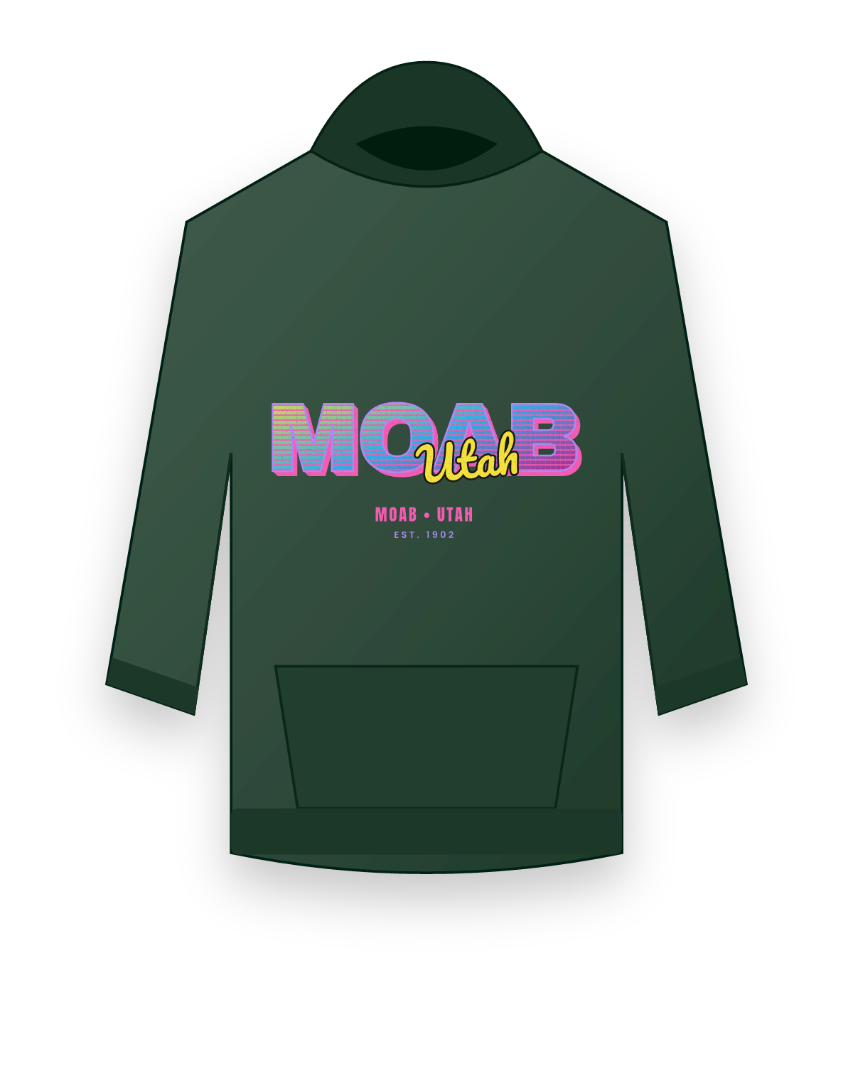 Moab Music TV Hooded Sweatshirt in Forest Green