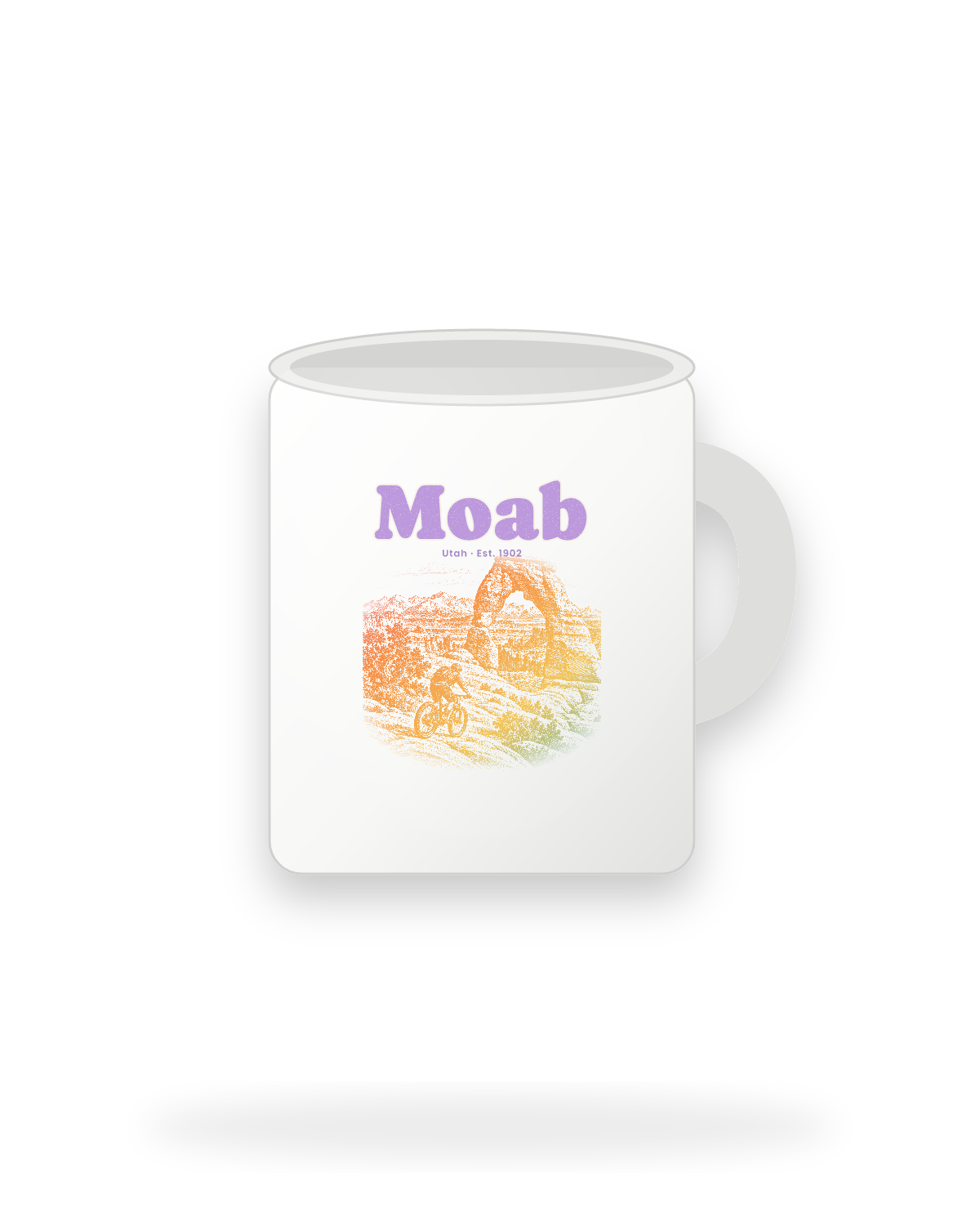 Moab Sandstone Arch Ceramic Mug 11oz in White