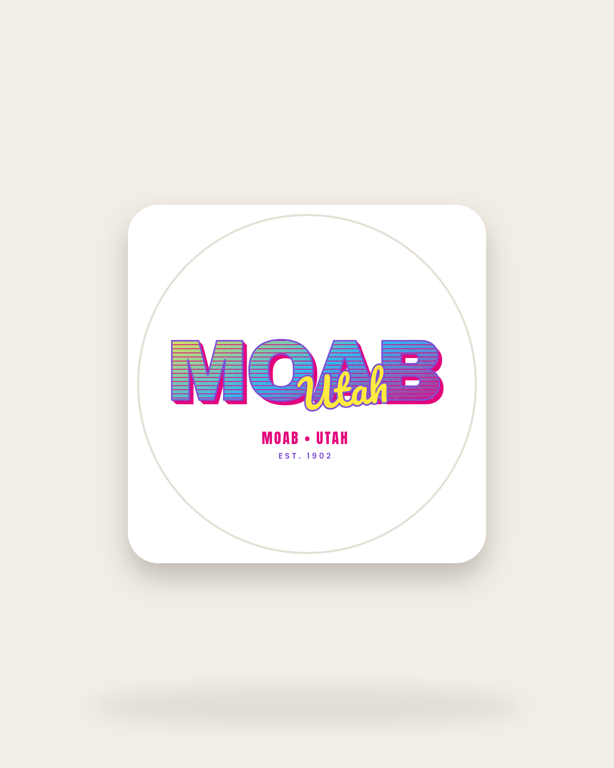 Moab Music TV Kiss-Cut Sticker in White