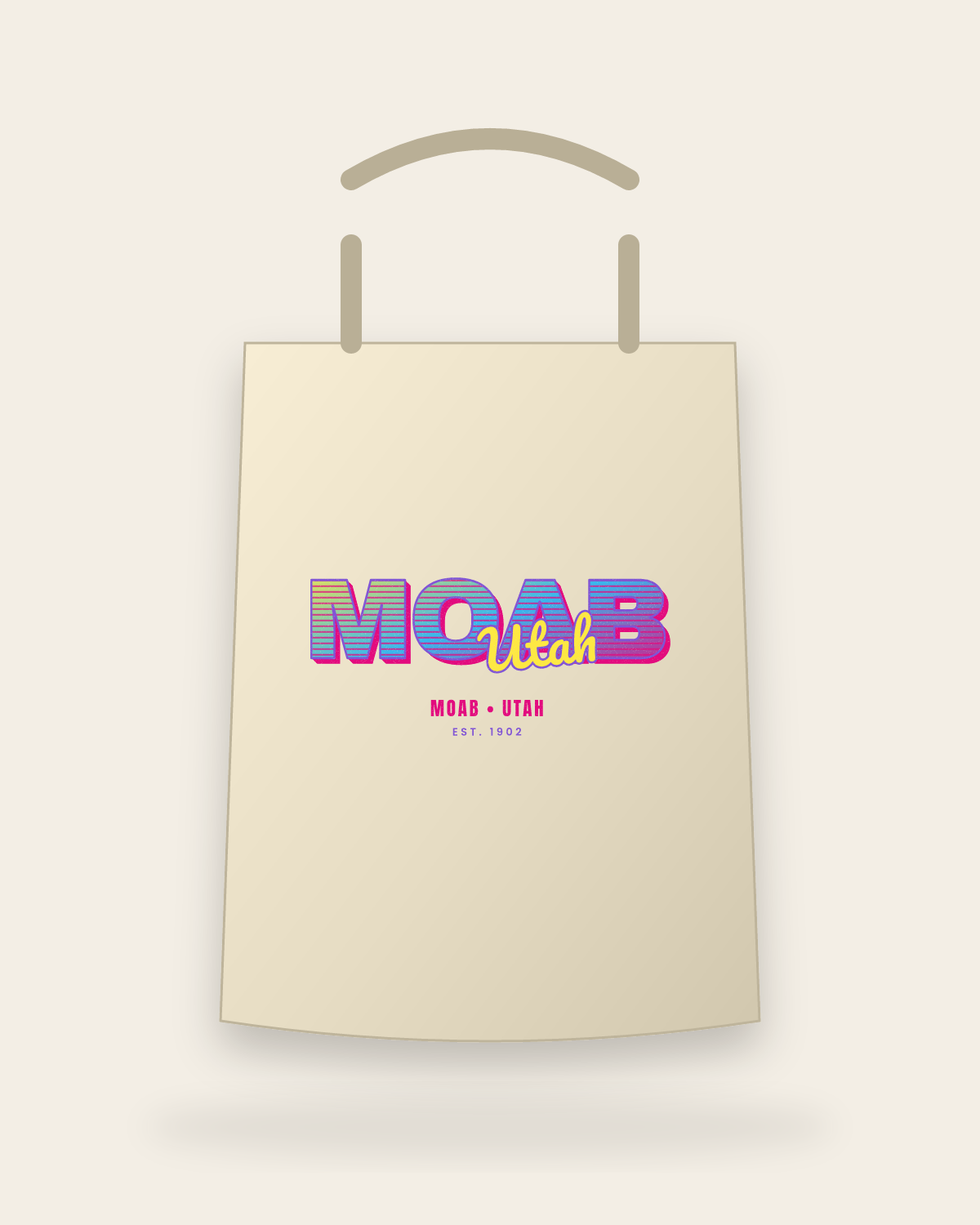 Moab Music TV Canvas Tote in Beige