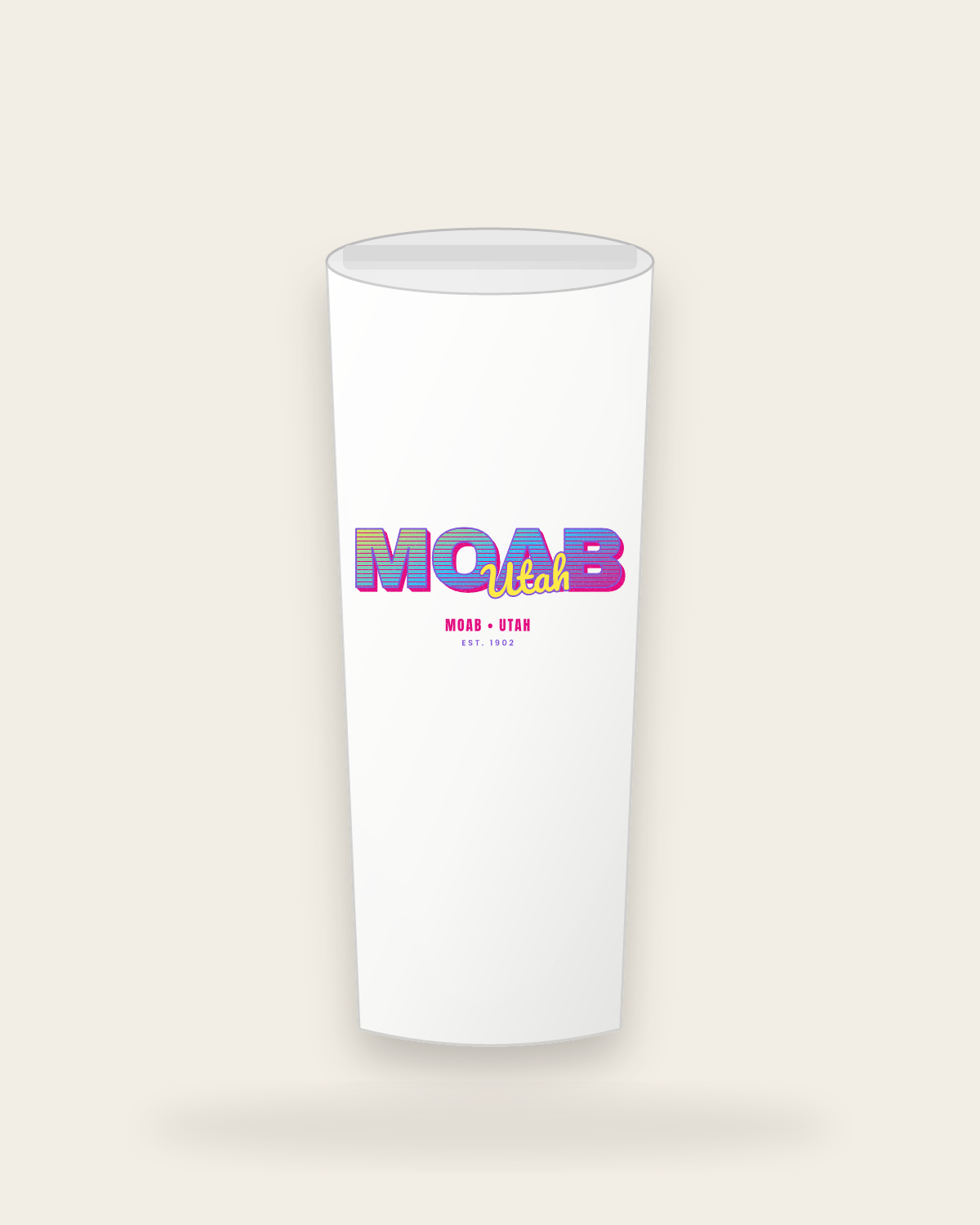 Moab Music TV Insulated Tumbler 20oz in White