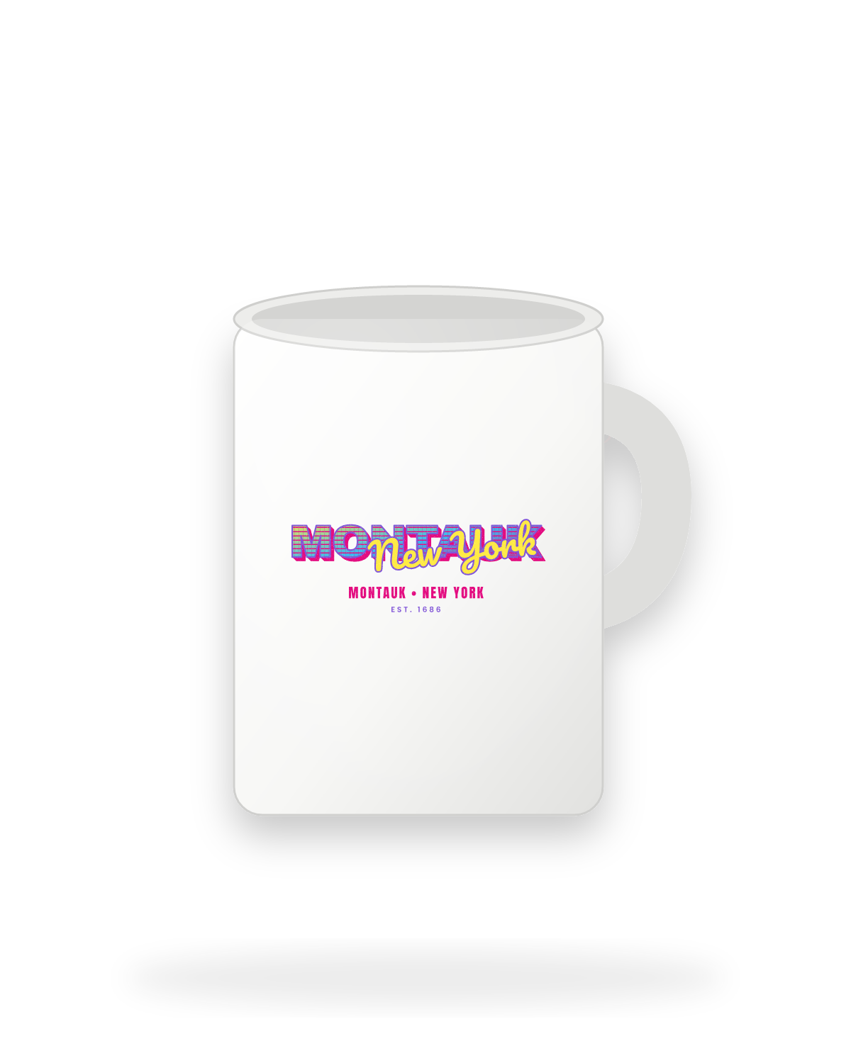 Montauk Music TV Ceramic Mug 15oz in White