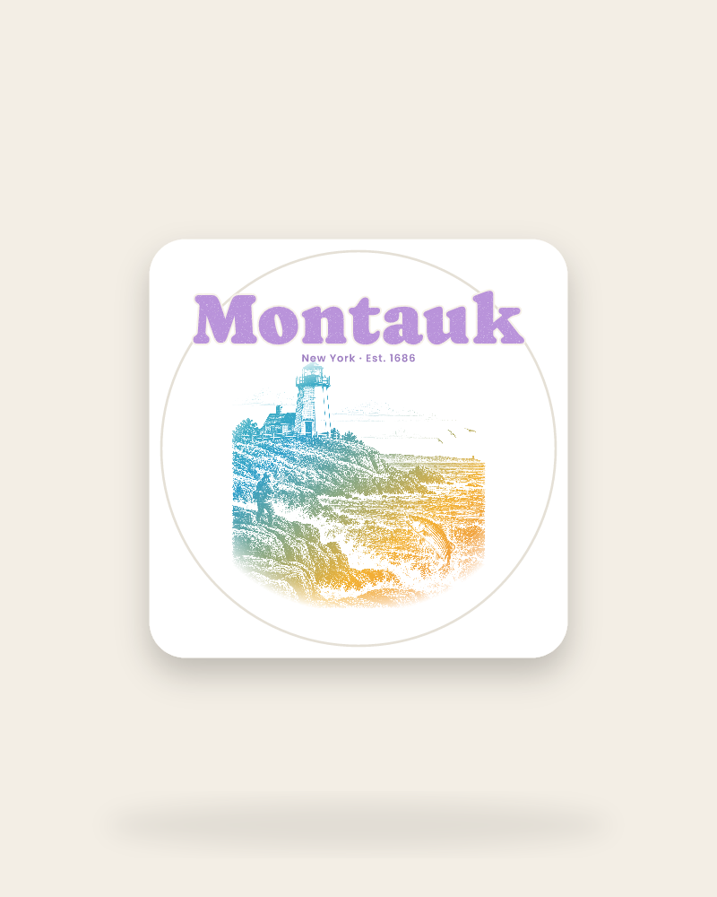 Montauk Montauk Lighthouse Kiss-Cut Sticker