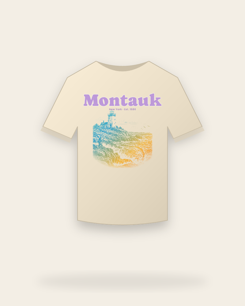 Montauk Montauk Lighthouse Organic Cotton Tee
