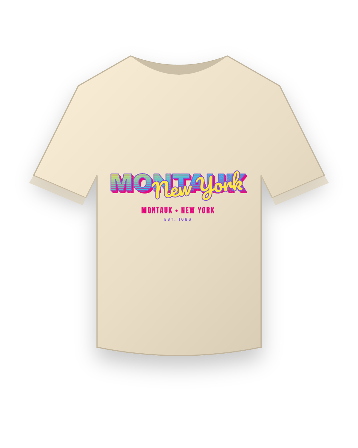 Montauk Music TV Organic Cotton Tee in Natural