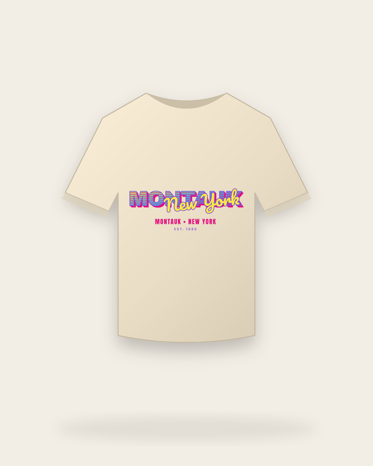 Montauk Music TV Classic Tee in Natural