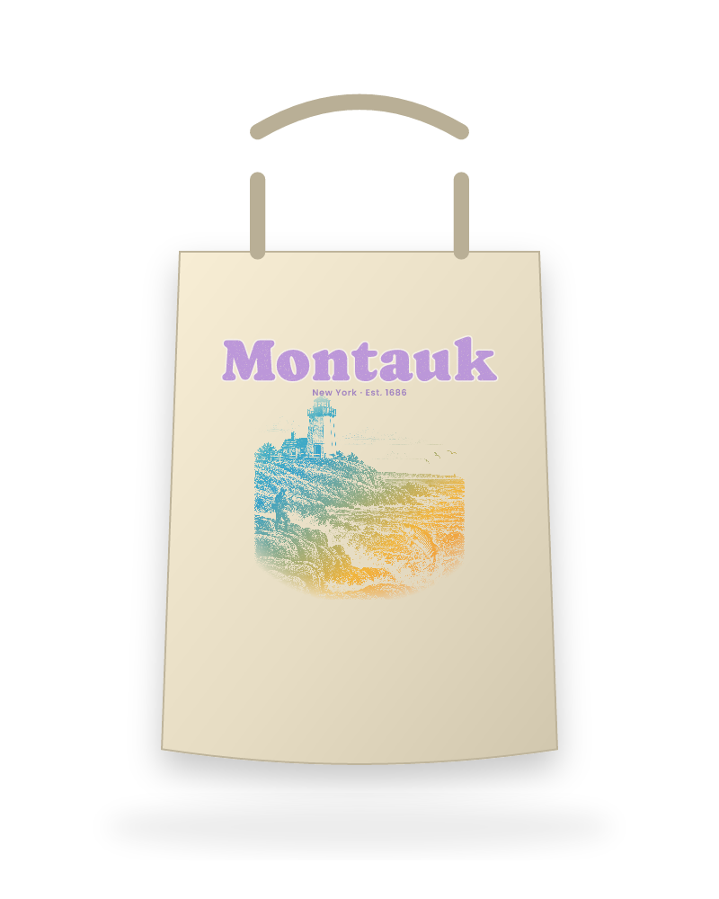 Montauk Montauk Lighthouse Canvas Tote