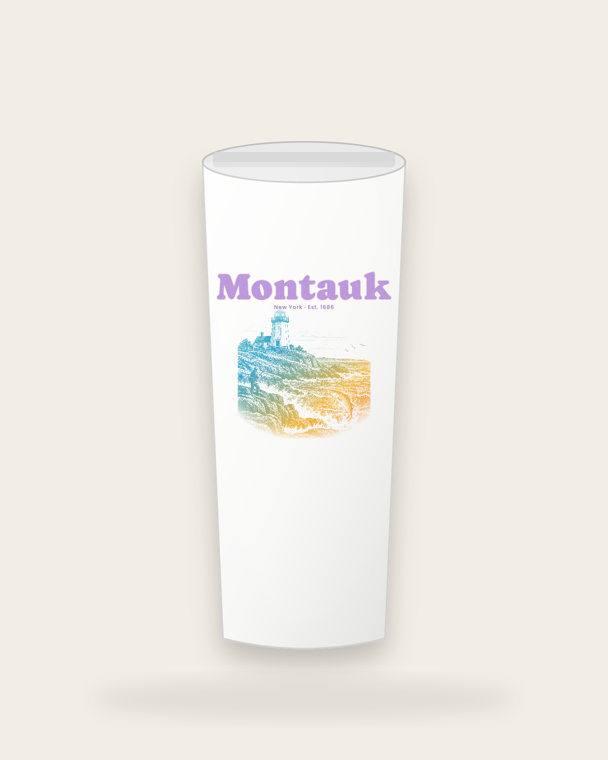 Montauk Montauk Lighthouse Insulated Tumbler 20oz in White