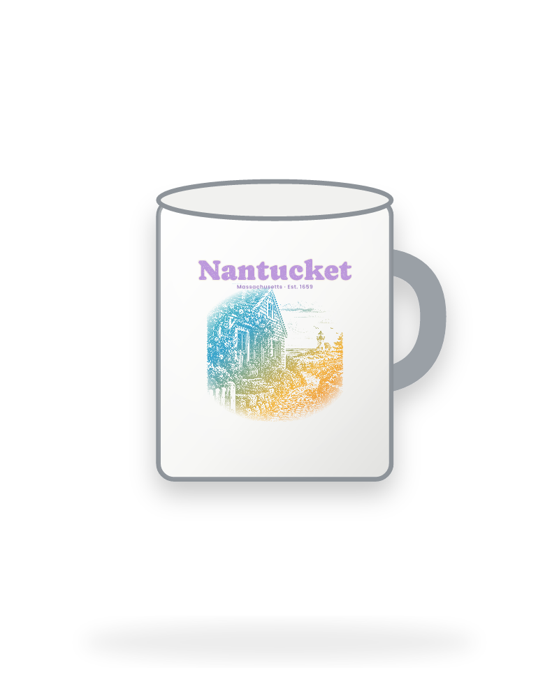 Nantucket Rose Cottage Enamel Camp Mug